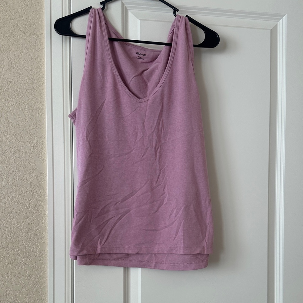 Madewell Lavender V-Neck Tank Top